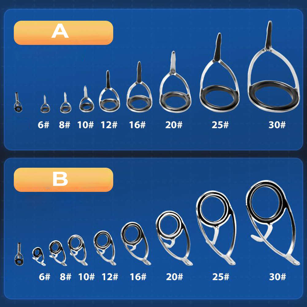 Fishing Rod Tip Replacement - 9 szt Prowadnica wędki Pierścienie ceramiczne