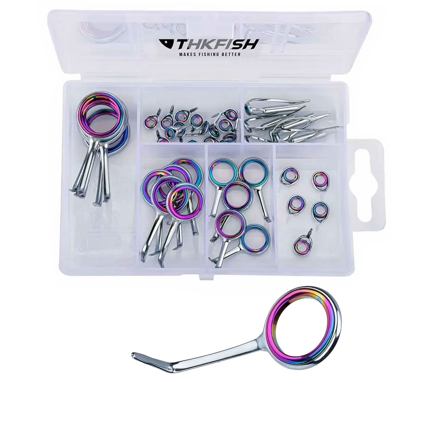 40szt Kolorowe prowadnice wędk – Fishing Rod Tip Replacement recenzja i cena